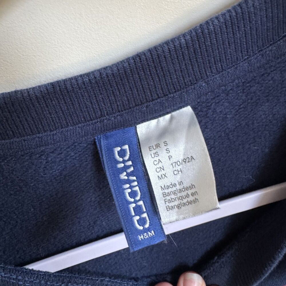 H&M Divided Houston Texas Navy Sweatshirt Size Small - Picture 2 of 4